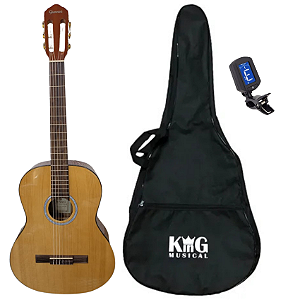 Kit Violão Nylon Acúsico Giannini Plus N17 Capa Afinador