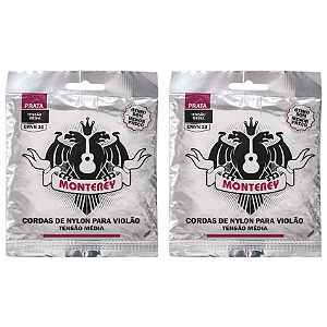 Kit 2 Encordoamentos Para Violão Nylon Monterey Solez EMVN10