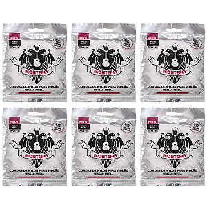 Kit 6 Encordoamentos Para Violão Nylon Monterey Solez EMVN10