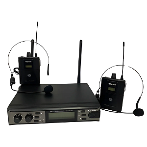 Microfone Headset Duplo Sem Fio Kadosh K402H B5