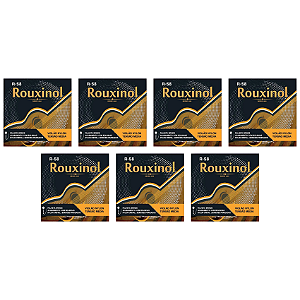 Kit 7 Encordoamentos Violão Nylon Rouxinol R58 Tensão Média