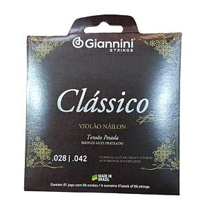 Encordoamento Violão Nylon Giannini Genwpa Pesada