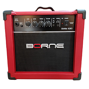 Amplificador de Estudo Para Guitarra Borne G30 15W Vermelho