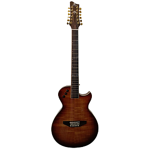 Violão de Aço 12 Cordas Elétrico Flat Marquês Tigrado Bag