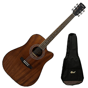 Violão Aço Eletroacústico Folk Cutaway Cort AD880 MCE e Capa
