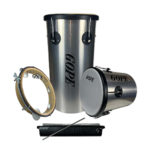 Kit Resenha GOPE Pandeiro, Rebolo, Repique 10" Reco Guiro