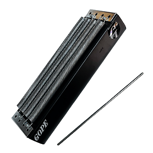 Reco-reco Profissional 4 Molas Preto de Alumínio GOPE 767P