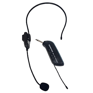 Microfone Headset UHF Recarregável Soundvoice MM-113