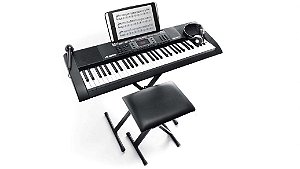 Kit Teclado Musical Profissional KeyPower Kp300 usb suporte - Loja