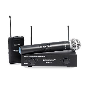 Microfone sem fio Dinâmico Lexsen LM-WF258 KIT Bivolt