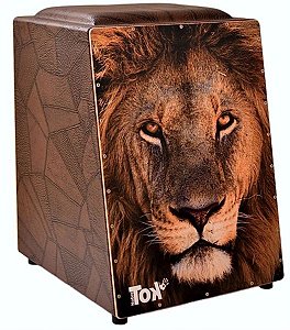 Cajon Elétrico Com Bongô Nobre Tok Assento Almofadado Leão