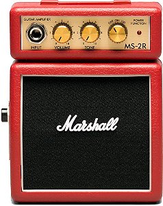 Mini Amplificador para Guitarra Marshall MS-2R-E Vermelho 1W