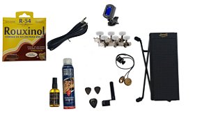 Kit Acessórios Violão Nylon Rouxinol R54 Captador Cabo