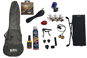 Kit Acessórios Violão Nylon Rouxinol Cabo Ganza Capa