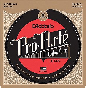 Encordoamento para Violão Nylon Tensão Média EJ45  D`addario