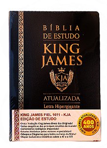 Biblia de Estudo King James Atualizada Hipergigante Preta