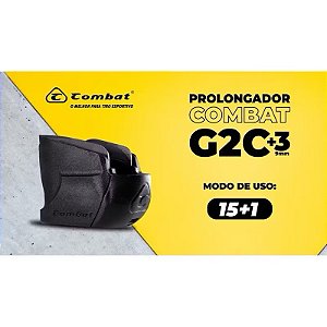 PROLONGADOR DE MAGAZINE COMBAT + 3 P/ G2C / G3C e G2C .38 TPC