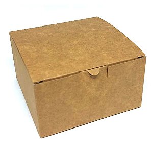 Caixinha 9x9x5 cm em duplex kraft/branco 276g - 4 unidades