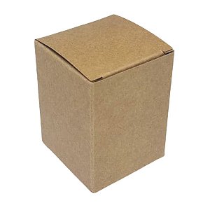 Caixinha para "Pote Geleinha com rolha" - 4,5x4,5x6 cm em kraft natural 275g - 25 unidades