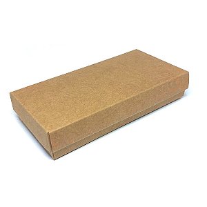 Caixinha 16x8x3 cm em kraft natural 260g com tampa - 25 unidades