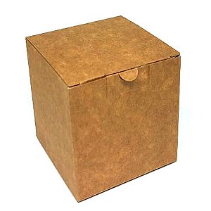 Caixinha 6x6x6,5 cm em duplex kraft/branco 276g - 12 unidades