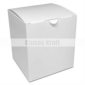 Caixinha 8x8x9 cm em triplex branco 300g - 25 unidades