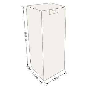 Caixinha 7x7x18 cm em triplex branco 300g - 25 unidades
