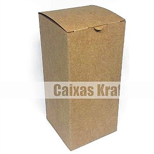 Caixinha 7x7x15 cm em kraft natural 300g - 25 unidades