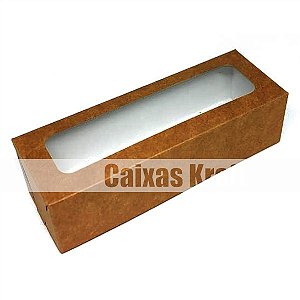 Caixa 13x4,5x3,5 cm com tampa em duplex kraft/branco 276g - 25 unidades