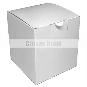 Caixinha 6x6x6,5 cm em triplex branco 300g - 25 unidades