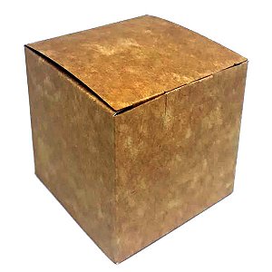 Caixinha 6,5x6,5x6,5 cm em duplex kraft/branco 276g
