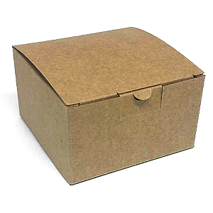 Caixinha 7x7x4 cm em kraft natural 280g - 25 unidades