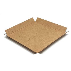 Berço para caixa com base 7x7 cm em kraft natural 300g - 25 unidades