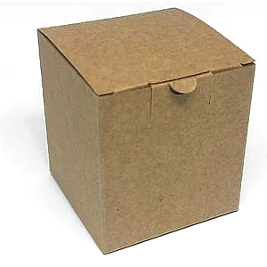 Caixinha 6x6x6,5 cm em kraft natural 280g - 25 unidades