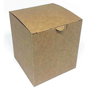Caixinha 8x8x9 cm em kraft natural 280g- 25 unidades
