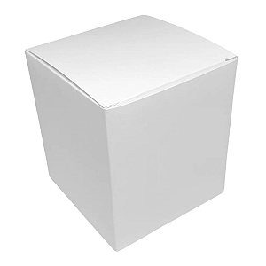 Caixinha padrão 8x8x9 cm em duplex branco 300g - 25 unidades