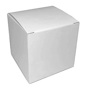 Caixinha padrão 7x7x7 cm em triplex branco 250g - 25 unidades