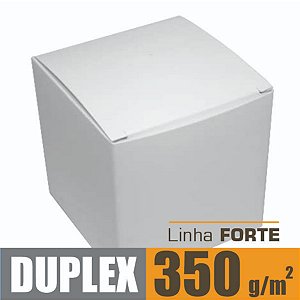 Caixinha padrão 6x6x6 cm em duplex branco 350g - 25 unidades
