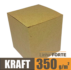 Caixinha padrão 8x8x9 cm em kraft natural 350g