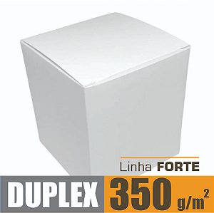 Caixinha padrão 8x8x9 cm em duplex branco 350g