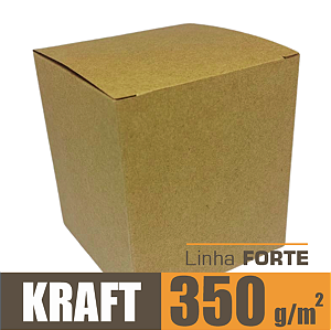 Caixinha padrão 9x9x10 cm em kraft natural 350g - unitário