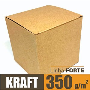 Caixinha padrão 10x10x10 cm em kraft natural 350g - unitário