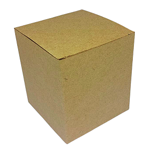 Caixinha padrão 8x8x9 cm em kraft natural 280g- unitário