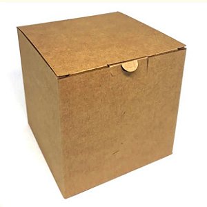 Caixinha 9x9x9 cm em kraft natural 280g - 25 unidades