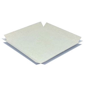 Berço para caixa com base 8x8 cm em duplex branco 350g - 25 unidades