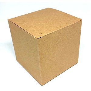 Caixinha padrão 9x9x9 cm em kraft natural 280g - 25 unidades