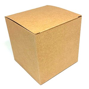 Caixinha padrão 10x10x10 cm em kraft natural 280g - 25 unidades