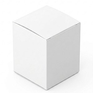 Caixinha para "Copo 70 ml" com tampa - 5,5x5,5x7 cm em triplex branco 300g - 25 unidades