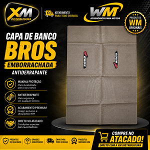 Capa Banco Emborrachada Antderrapante Bros Bege Kit 5 Und