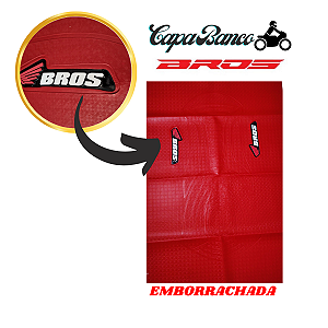 Capa Banco Emborrachada Antderrapante Bros Vermelha Kit 5 Und